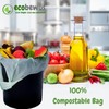 ECOBEWUS 2.6 Gallon 100% Compostable Bags Handle Tie (110 Bags)