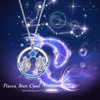 JBAERD Leo/Pisces Necklace Star Opal Constellation Necklace 925 Sterling Silver