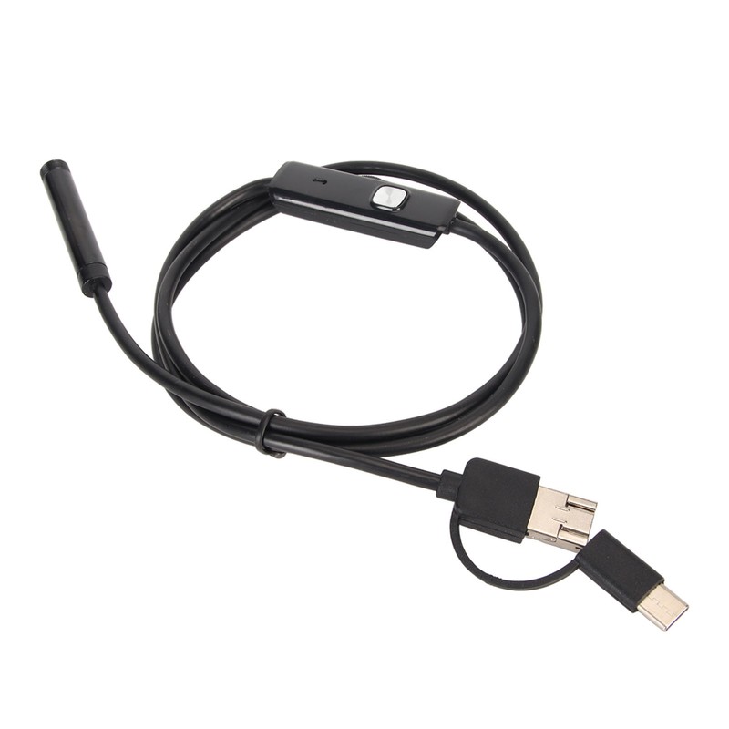 USB Endoscope 8mm Lens 3 in 1 Interface IP67 Waterproof