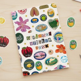 Libro de Pegatinas para Chicas con 55 Páginas, Más de 1000 Pegatinas Vintage Estéticas para Cuadernos, Scrapbooking DIY, Regalo para Adolescentes, Estudiantes y Adultos