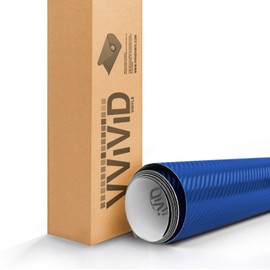 VViViD Metallic Blue 3D Carbon Fiber Vinyl Wrap Roll XPO Air Release Technology (12" x 60")