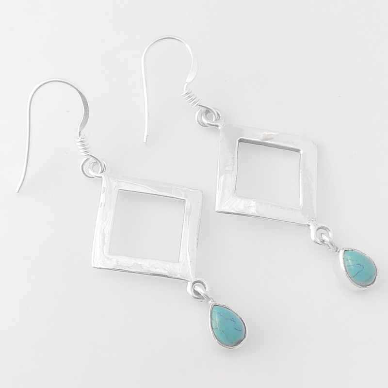 Kanika Jewelry Trove Turquoise Gemstones Solid 925 Sterling Silver Dangle