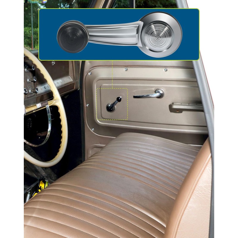 LUJUNTEC Interior Door Handles Window Crank Handle,Front Rear Door Handles