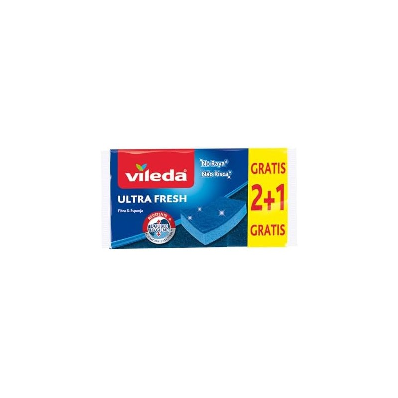 Fibra Anti Bacterial Vileda Ultra Fresh No Raya para Lavar