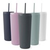 Simple Modern Plastic Matte Studded Tumbler with Lid and Straw