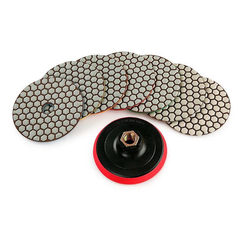 8PCS/Set 4 Inch Dry Polishing Pad Sharp Flexible 100mm Diamond