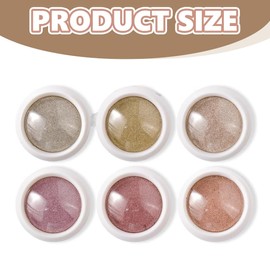 WUSJCOF 6pcs Nail Powder, Spiegel Effekt Chrome Pigmente für Nagelkunst und Nageldesign Starter