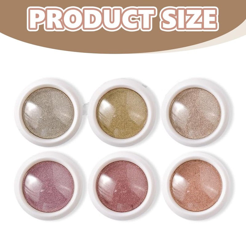 WUSJCOF 6pcs Nail Powder, Spiegel Effekt Chrome Pigmente für Nagelkunst