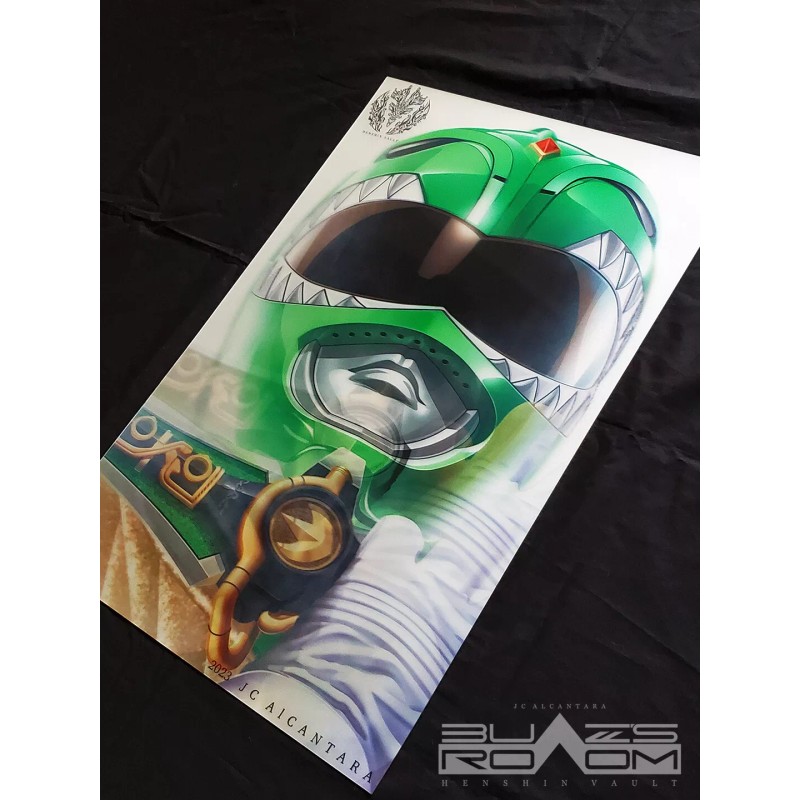 15.7" X 23.6" Lenticular mighty morphin power Green Ranger Dragon