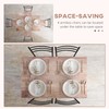 HOMCOM 5 Piece Dining Room Table Set for 4, Space
