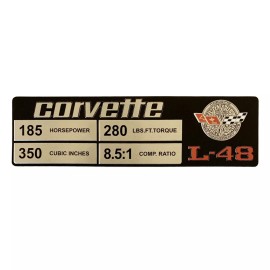 MIDWEST CORVETTE C3 Corvette Spec Data Plate Embossed Scratch-Resist