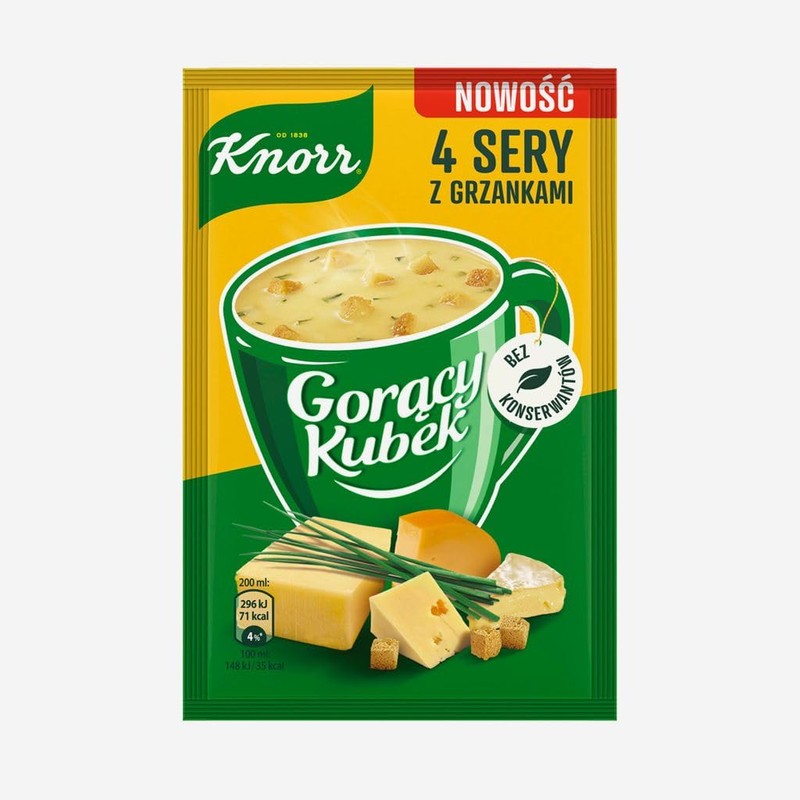 Knorr Goracy Kubek 4 Sery z Grzankami 4 Cheese Soup