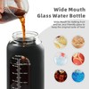 WINSA Water bottle 64oz Glass Water Bottle with Straw and