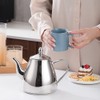 SANQIAHOME Stainless Steel Teapot Coffee Servers 70oz(2.0 litres) 6-8 Cups，Easy