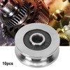 10pcs TV0418 4*18*8mm V Groove Track Roller Bearing Guide Rail