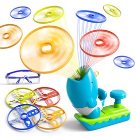 WATUDOU 29 PCS Flying Disc Launcher Outdoor Indoor Game Toys Gifts for 3 4 5 6 Year Old Kids, Outdoor Outside Game Toys for Kids Boys Ages 3-5 4-8, Ideal 3 4 5 6 Year Old Boys Birthday Gifts