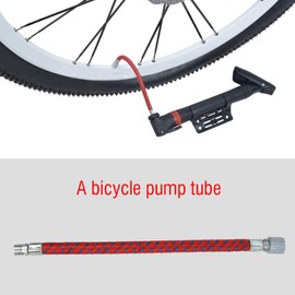jerss Mountain Bike Pump Tube, Flexible Hose Firm Head Pump Tube, Portable Convenient to Use Aluminum Mountain Bikes for Pumping Up Bicycle Tires Bikes Folding Bikes