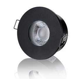 lambado® LED Spotlights for Bathroom IP65 in Black - Modern Ceiling Spotlight / Recessed Spotlight for Outdoor Use Including 230 V 5 W GU10 Spotlight Neutral White - Bright and Economical