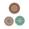 Decorative Round Mandala Coasters,Heat-Resistant Table mat, Anti-Scald Plate mat. 12