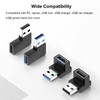 Jadebones 90 Degree USB 3.0 Adapter (4 Pack), Vertical Up