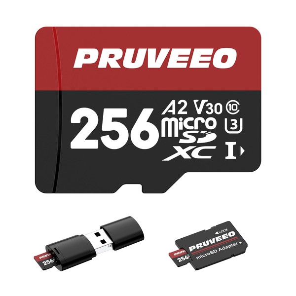 PRUVEEO 256GB A2 U3 V30 4K UHD High Speed Micro