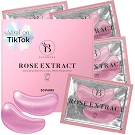 Rose Eye Pads (30 Pairs) | Eye Pads with Niacinamide & Eye Pads Hyaluronic | Eye Pads Against Dark Circles | Remove Dark Circles | Eye Patches