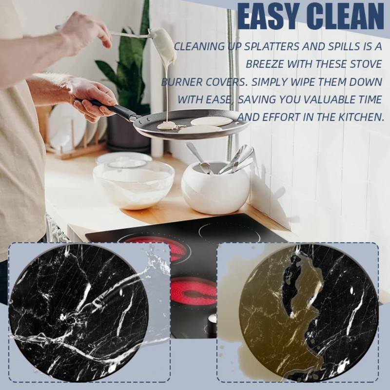 Gas Stove Burner Covers,Set of 4,Covers for Electric Stovetop Kitchen,8