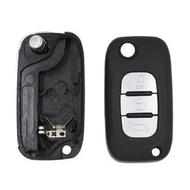 Remote Key Shell Case for Renault 3 Button Flip Fob for Renault Clio Twingo Megane Scenic Laguna Espace Kangoo Safrane Master Trafic Vivaro Modus (3 Buttons)