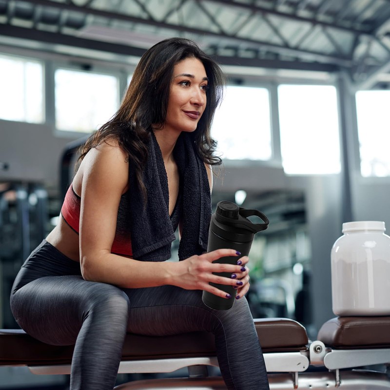 Iconic Protein Shaker Stainless Steel 750 ml, Protein Shaker Bottle