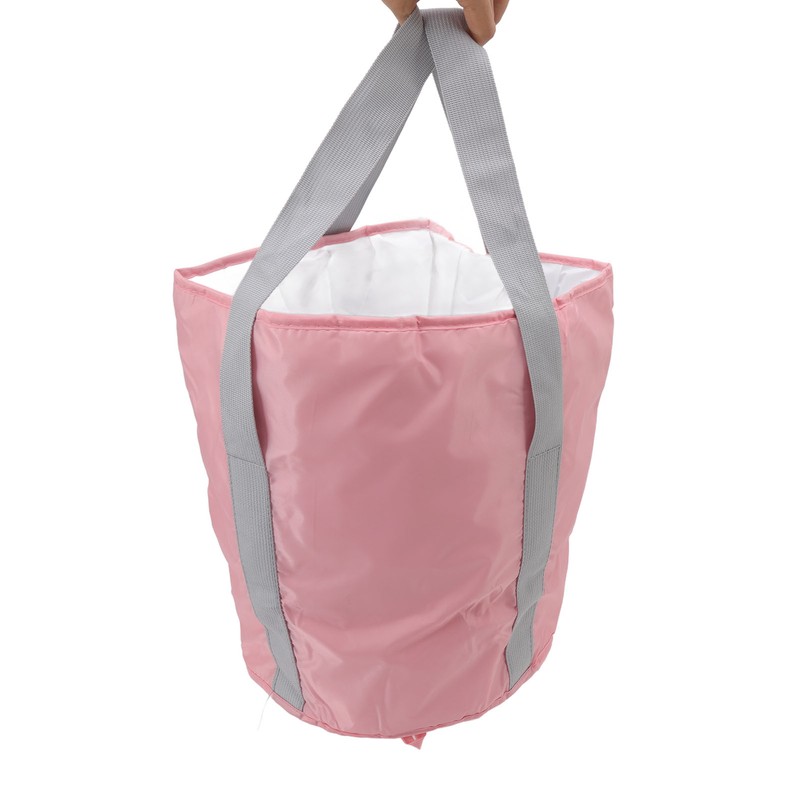 Foldable Foot Tub Polyester Double Layer Collapsible Camping Bucket with