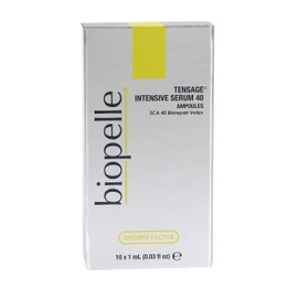 Biopelle Tensage Growth Factor Intensive Serum 40 Post-Procedure or Intensive Boost Ampoules with SCA 40 Biorepair Index, 10 Count