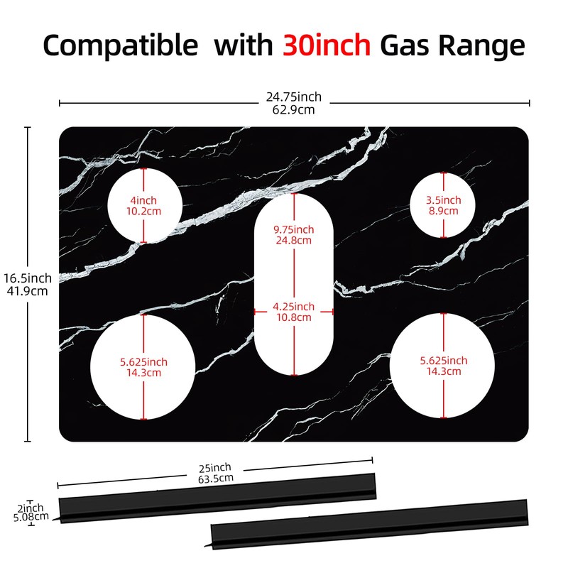 Sanshare LG Gas Stove Burner Cover 5 Burners with 2