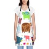 Smooffly Cows Apron,Adjustable Neck Bib Apron for Men Women,Suitable for