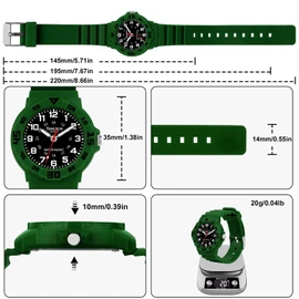 SOCICO Children Analog Watch for Boys Girls Waterproof Time Teaching Watch with Soft Band Learning Time Wrist Watch Easy to Read for Kids Ages 3-12 Great Gifts