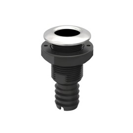SEAFLO 2” 316 Stainless-Steel-Capped Thru Hull Through Hull 4-Year Warranty, Anti-Corrosion, Ultra-Durable with Built-in Check Valve, 4-Year Warranty (1-Pack)
