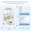 Tanmicoshomy Arched Bathroom Mirror 20x30 Inches, Natural Shell and White