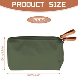 Lotsdonxia 2 Pcs Travel Makeup Bags, Waterproof Cosmetic Organiser with Compartments, Portable Mini Toiletry Pouches for Women Girls (Pink & Green)