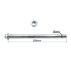 Rear Wheel Rim Axle for 70cc 90cc 110cc 125cc 140cc 150cc 160cc 200cc PIT PRO Trail Dirt Bike 15mm 220mm