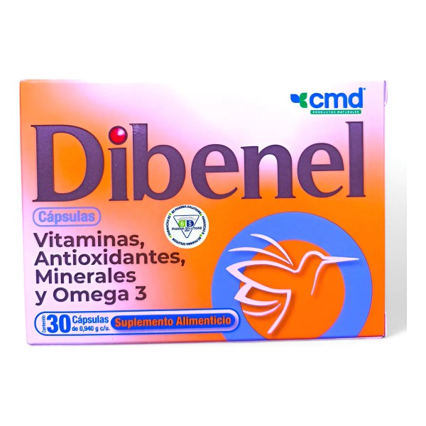 Dibenel Cmd Multivitaminico Suplemento Alimenticio 30 Caps Sin Sabor