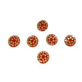 Indian Bindis for Forhead Designer Bindi face Jewel Forehead Tika Stickers Round Stone Bindi Women Gift on New Year Festival (Design 6)