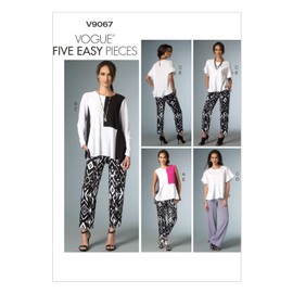 VOGUE PATTERNS V9067 Misses' Top and Pants Sewing Template, Y (XSM-SML-MED)
