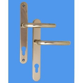 Balmoral Door Handles for Upvc in Hardex Gold, 92mm / 210mm