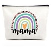 LAKJUOZ 1 Piece Canvas Cosmetic Bag Multifunctional Small Makeup Bag