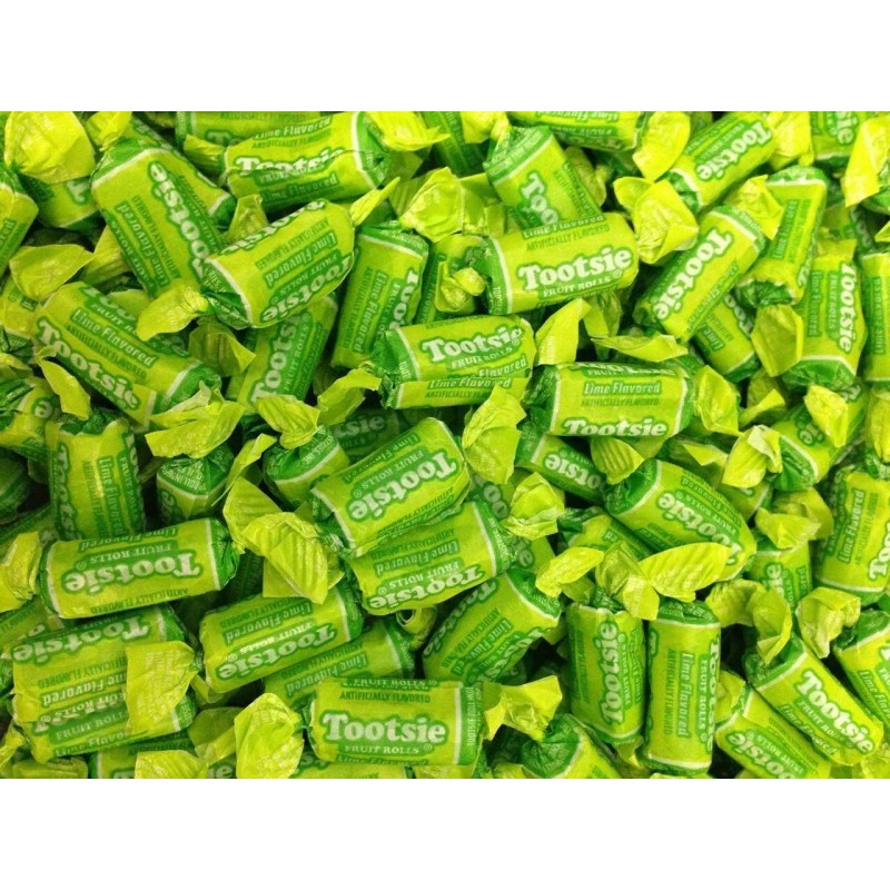 TOOTSIE ROLL Fruit Chews BULK Candy - {LIME FLAVOR} 1/2