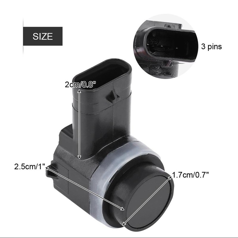 Qiilu Front Parking Sensors, Front Bumper, Rear PDC Parking Aid