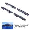 8pcs Smart Exterior Door Handle Cover Trim Carbon Fiber Style