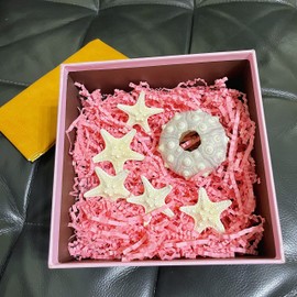 MMvolesy Light Pink Solid Colored Crinkle Paper Filler for Gift Wrap and Basket Filler for Gift Box Filling Cut Paper Shred Filler 1LB