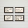 Creative Co-Op Wood Framed Wall Décor with Quotes (Set of