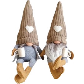 Gxdamxz Coffee Gnome Decoration Indoor Handmade Elf for Coffee Lovers/Easter, Pack of 2