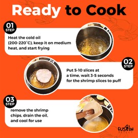 Fusion Select 1 Pk Uncooked Prawn Crackers - Multi-Colored Shrimp Chips for Sharing, Serving Snack Platters at Parties - Dehydrated Seafood Chips, Ready to Cook & Easy to Fry - Savory Asian Snacks 8oz